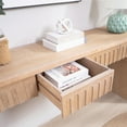 thumbnail image 2 of Hassch 59.2" Modern Entryway Console Table with 4 Carved Drawers, Narrow Hallway Foyer in Natural Finish, Easy Assembly, 2 of 7
