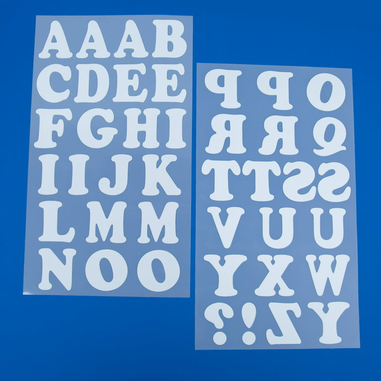 Hello Hobby A-Z Cooper Iron-On Letters - White - 2 ct