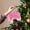 Pink-PK-clearacne, variant on wycnly Long Haired Bow Ornament Candy Color Polyester Ribbon Tree Hanging Handcrafted Fun Holiday DIY Party Decor Girl Room Accessories Colorful Soft 3.93x5.9in