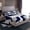Navy Blue Grey, variant on Homewish Abstract Stripes Boy Girl Twin Sheet Sets 3pcs,Geometric Circle Twin Fitted Sheet Microfiber,Vintage Aesthetic Breathable Flat Sheet,Breathable Home Decor