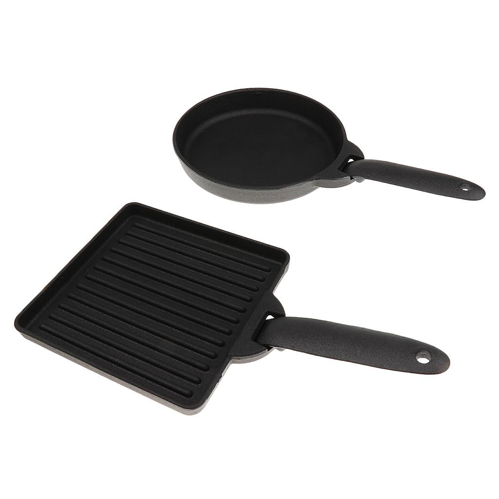 COOKS cast-Iron square grill pan griddle Skillet Tray Frying Cooking Camping