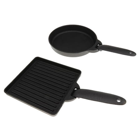 

Pre-Seasoned Cast Iron Skillet Set (6-Inch and 5.5-Inch) Cookware with Detachable Handle and Indoor and Outdoor Use