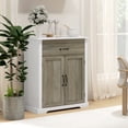 thumbnail image 2 of HOMCOM Armoire de Rangement Buffet avec Étagère Réglable Blanc, 2 of 10