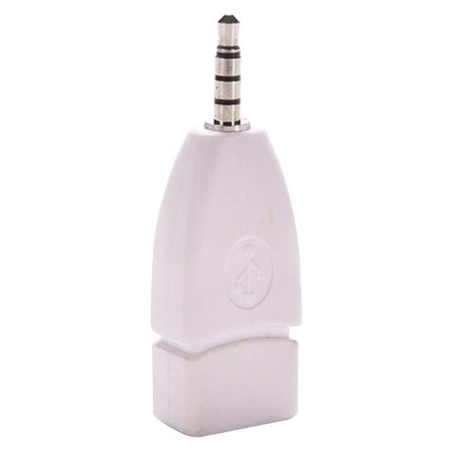 Flmtop Vehicle 3.5mm Male Aux Audio Plug Jack to USB 2.0 Female Converter Adapter