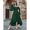 thumbnail image 2 of NMMUED Renaissance Dress Plus Size Victorian Dress for Women Vintage Dress for Women Maxi Dresses Renaissance Dress Women, Green L, 2 of 8