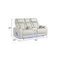 thumbnail image 5 of Fortuner Modern 2PC Livingroom Set Made with faux leather & Wood in Beige, 5 of 15