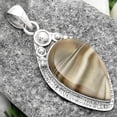 thumbnail image 2 of Natural Flint Stone 925 Sterling Silver Pendant Jewelry SDP104936, 2 of 5