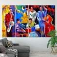thumbnail image 3 of Colorful Jazz Artwork, Oil Painting Print, Music Wall Art, Abstract Music Canvas, Abstract Jazz Art, Colorful Wall Decor, Canvas Wall Decor - White Framed, 3 of 9