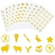 thumbnail image 1 of 2400 pegatinas doradas para comida, 10 estilos, 0,5 pulgadas, para elegir comida, para bodas, tarjetas de lugar de cocina, 1 of 9