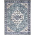thumbnail image 2 of Nourison Brilliance Machine Washable Persian Teal Blue 9'2" x 12' Area Rug (9x12), 2 of 9
