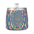thumbnail image 7 of Yayeee Ashtray with Lid for Cigarette Smokeless Stainless Steel Home Ash Holder, Psychedelic Pattern, 7 of 7