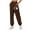 Brown, variant on Runfenguu Golf Pants Women, Travel Pants Women Women Casual Printing Sweatpants With Loose Thread Ankle Binding Sports Pants