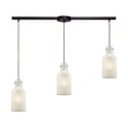 thumbnail image 1 of Weatherly 3 Light Linear Bar Pendant In Oil Rubbed Bronze With Chalky White Glass, 1 of 2