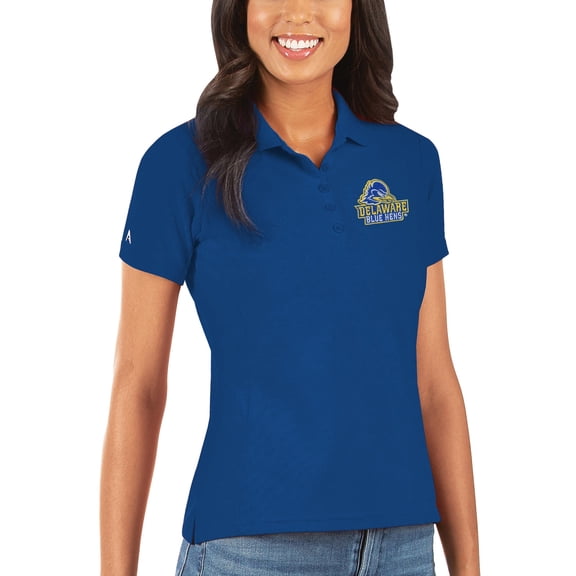 Women's Antigua Royal Delaware Fightin' Blue Hens Legacy Pique Polo