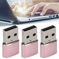 thumbnail image 4 of Data Cable U Disk Adapter, 3 Pack Aluminum Alloy Metal USB To Type-C Adapter  for Data Transfer for Mobile Phone White,Red,Pink,Gold,Silver, 4 of 7