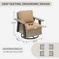 thumbnail image 4 of COOS BAY Rustic Hideaway 4 PCS Outdoor Swivel Rocker, Patio Wicker Rocking Chair for Patio, Outdoor Balcony, Beige/Tan, 4 of 10