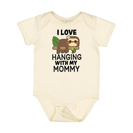

Inktastic I Love Hanging out with My Mommy with Sloth Gift Baby Boy or Baby Girl Bodysuit