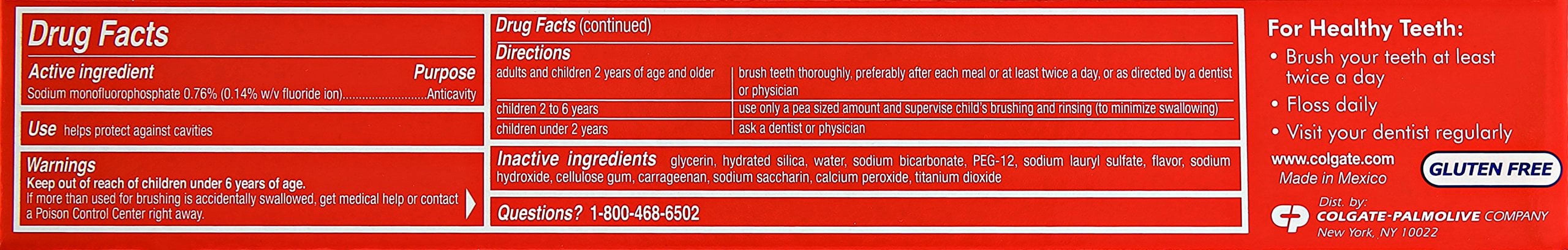 Colgate Baking Soda & Peroxide Whitening Toothpaste 6oz (Pack of 8)