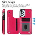 thumbnail image 6 of Wallet Case for Samsung Galaxy A53 5G with Card Holder, Back Folio Flip Premium PU Leather Kickstand Card Slots Case, Double Strong Magnetic Clasp Durable Shockproof Phone Case,Rose, 6 of 8