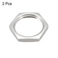 thumbnail image 3 of Unique Bargains Raccord de Tuyau Hexagonal Locknut SUS304 Acier Inoxydable G1/2 Pieds Fileté Femelle, 2 Pcs, 3 of 3