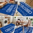 thumbnail image 5 of 2.7'x5' Area Rugs, Blue Merry Christmas Indoor Outdoor Area Rug for Living Room Bedroom, Xmas Winter Snowflake Blue White Washable Bathroom Rugs Kitchen Floor Carpet Mats Home Decor Aesthetic, 5 of 8