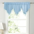 thumbnail image 3 of SPRING PARK Solid Color Shape Window Toppers Valances Semi Sheer Half Window Curtains for Bedroom Small Window Decor, 3 of 7