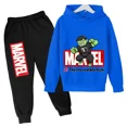 thumbnail image 4 of Sudadera con capucha y pantalones de Hulk de Los Vengadores de Marvel para niños, 2 piezas, trajes de primavera y otoño, ropa para niño y niña, sudadera con estampado de dibujos animados, conjuntos de, 4 of 5