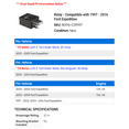 thumbnail image 2 of Relay - Compatible with 1997 - 2016 Ford Expedition 1998 1999 2000 2001 2002 2003 2004 2005 2006 2007 2008 2009 2010 2011 2012 2013 2014 2015, 2 of 2