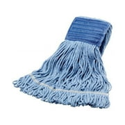 Janico 3041 PEC Medium Blended Cotton Wide Band Looped End Mop, Blue