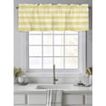 thumbnail image 4 of Valances for Windows Yellow Linen Stripes Rod Pocket Cafe Window Treatments Valance Curtains for Kitchen Bathroom Laundry Basement Windows 42"x12", 4 of 9