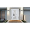 thumbnail image 3 of Front Exterior Prehung Metal-Plastic Door Frosted Glass / Manux 8102 White Silk / 2 Side Windows / Office Commercial and Residential Doors Entrance Patio Garage 58" x 80" Left-hand Inswing, 3 of 6