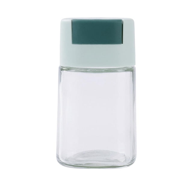 Tarro de vidrio para especias y sal, recipiente hermético para condimentos, dispensador de especias. Verde