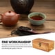 thumbnail image 4 of ColoMX 1pc caja de regalo de madera caja de almacenamiento de té del hogar caja de té cuadrado retro, 4 of 8