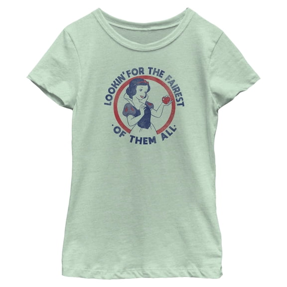 Girls Snow White and the Seven Dwarfs Looking for the Fairest T Shirt