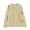 thumbnail image 1 of Besolor Long Sleeve Tops for Men Fall Winter Solid Color Round Neck Pullover Shirt Plus Size Casual Loose Basic Blouse, 1 of 6