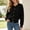 Black, variant on Xdegoge Crop Cardigan for Women Long Sleeve Button Down Pointelle Hollow Out Lightweight Knit Sweater Casual Cozy Fall Outerwear
