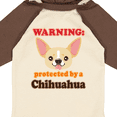 thumbnail image 4 of Inktastic Protected by a Chihuahua Boys or Girls Long Sleeve Baby Bodysuit, 4 of 5