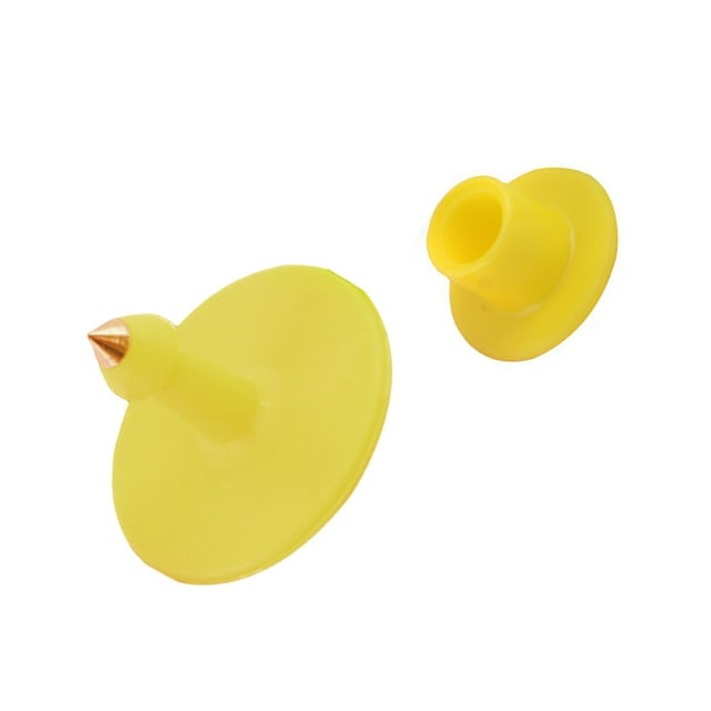 Ruiboury 100pcs Sheep Rabbit Ear Tag Identification Card Ear Sign Cattle Ears Markers Yellow