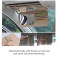 thumbnail image 3 of Gray Multifunctional PU Leather Car Sun Visor Holder with Sunshade and CD Storage Organizer, 3 of 8