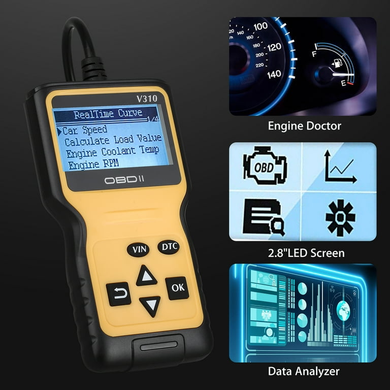 VXDAS NT210 OBD2 Scanner Car Diagnostic Scan Tool Check Engine Light  Universal OBDII Code Reader, Smog Check of All CAN Fault Car After 1996  VXDAS