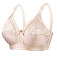 thumbnail image 3 of 3PCS Wireless Bra Women Lace Push up Bralettes Full-Coverage Soft Comfort Everyday Bras(Beige 44CD), 3 of 5