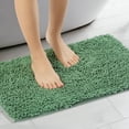 thumbnail image 2 of Unique Bargains Non-Slip Soft Fluffy Shag Washable Plush Bath Rugs for Bedroom Green-2 20"x32", 2 of 7