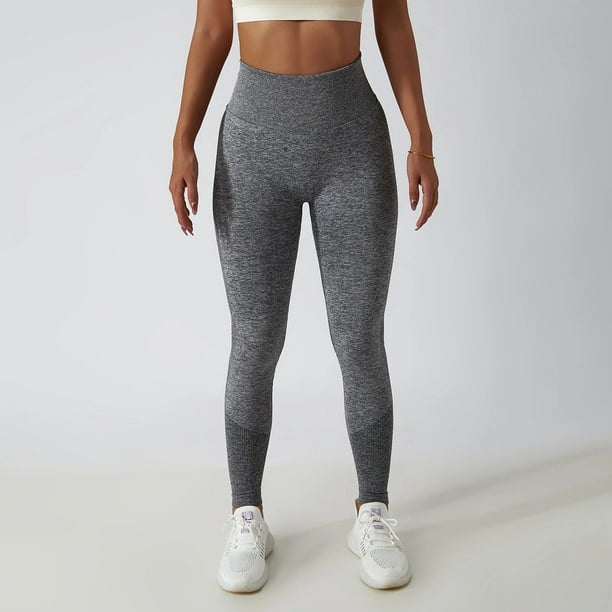 Mallas deportivas para mujer, ropa deportiva para correr y gimnasio, mallas ajustadas con realce, pantalones de Yoga sin costuras, pantalones deportivos de entrenamiento de cintura alta
