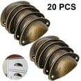thumbnail image 1 of Whataatahia - Juego de 20 tiradores de estilo vintage con espacio entre agujeros de 65 mm, tiradores de copa, pomos con forma de oreja, para armario, aparador, cajón, 1 of 8