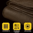 thumbnail image 5 of Core Tarps 60% Brown Shade Cloth with Grommets - 40 X 60 FT Heavy Duty Mesh Tarp - Sun Shade Cloth for Garden Vegetables Plants Greenhouse Outdoors Backyard Fences Dump Trucks Patio Mesh Shade Tarp, 5 of 8