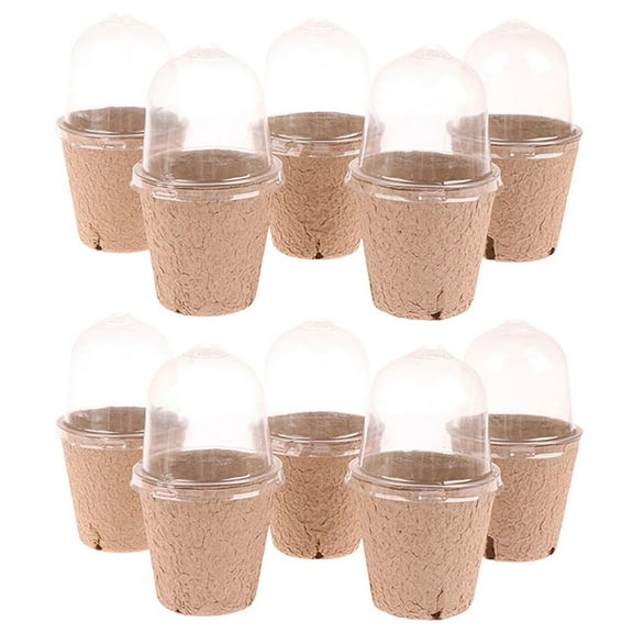 50-Pack 3" Biodegradable Peat Pots with Humidity Domes - Complete Starter Kit for Vegetables, Herbs & Flowers - Includes Labels for Indoor/Outdoor Gardening