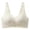 White, variant on Alun Wireless Bras for Women Fixed Cup Supportive Floral Lace Trim V-Neck Bra Adjustable Straps Full Coverage Everyday Bralettes Suitable for Big White XL