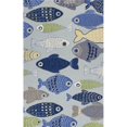 thumbnail image 1 of HomeRoots 349825 7 ft. 6 in. x 9 ft. 6 in. Polyester Light Blue Area Rug, 1 of 1