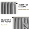 thumbnail image 2 of KoshiMe 100% Blackout Faux Linen Curtains, 52x90 Inches 2 Panels Set, Thermal Insulated Rod Pocket Privacy Curtain Panels for Living Room Bedroom, Dark Gray, 2 of 6