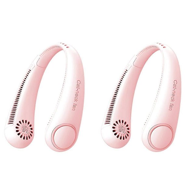 2 Pcs Usb Charging Neck Fan Mini Neck Fan Hanging Neck Small Fan For Summer